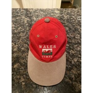 Wales Cymru‎ Walsh BB Cap Curved Bill Embroidered Dragon Flag Adjustable 3651
